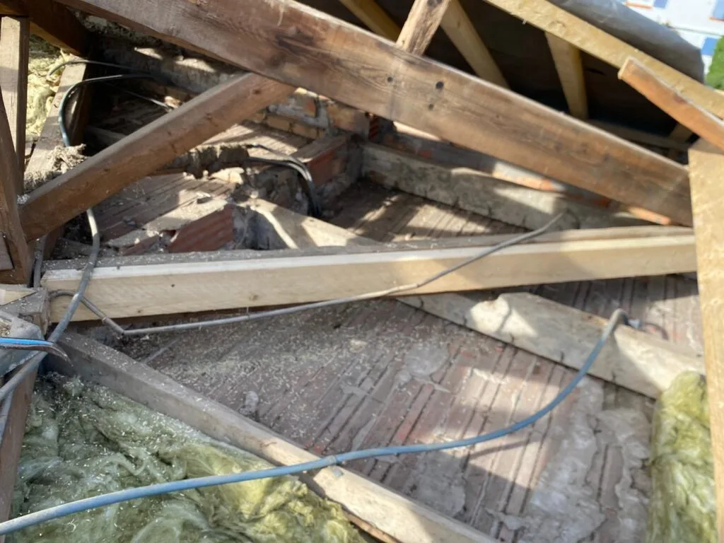 Chantier de couverture à Menton