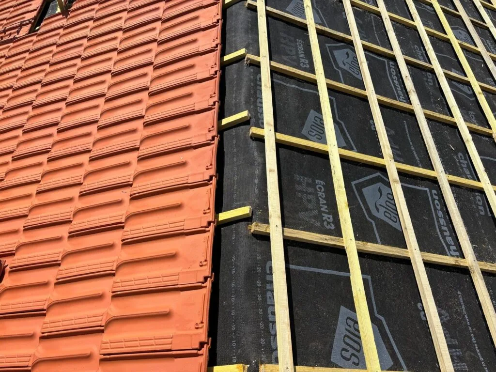 Chantier de couverture à Menton